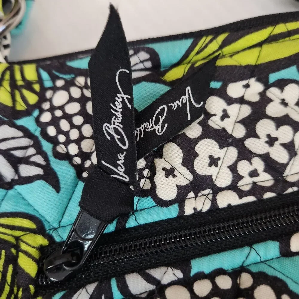 Vera Bradley HIPSTER Crossbody Purse Shoulder Bag ISLAND BLOOMS Zip 11